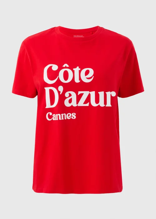 Red Cannes Graphic T-Shirt - Small Image 4
