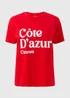 Red Cannes Graphic T-Shirt - Small Image 4