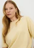 Yellow Plain Oversized Fit T-Shirt - Small Image 3