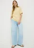 Yellow Plain Oversized Fit T-Shirt - Small Image 2