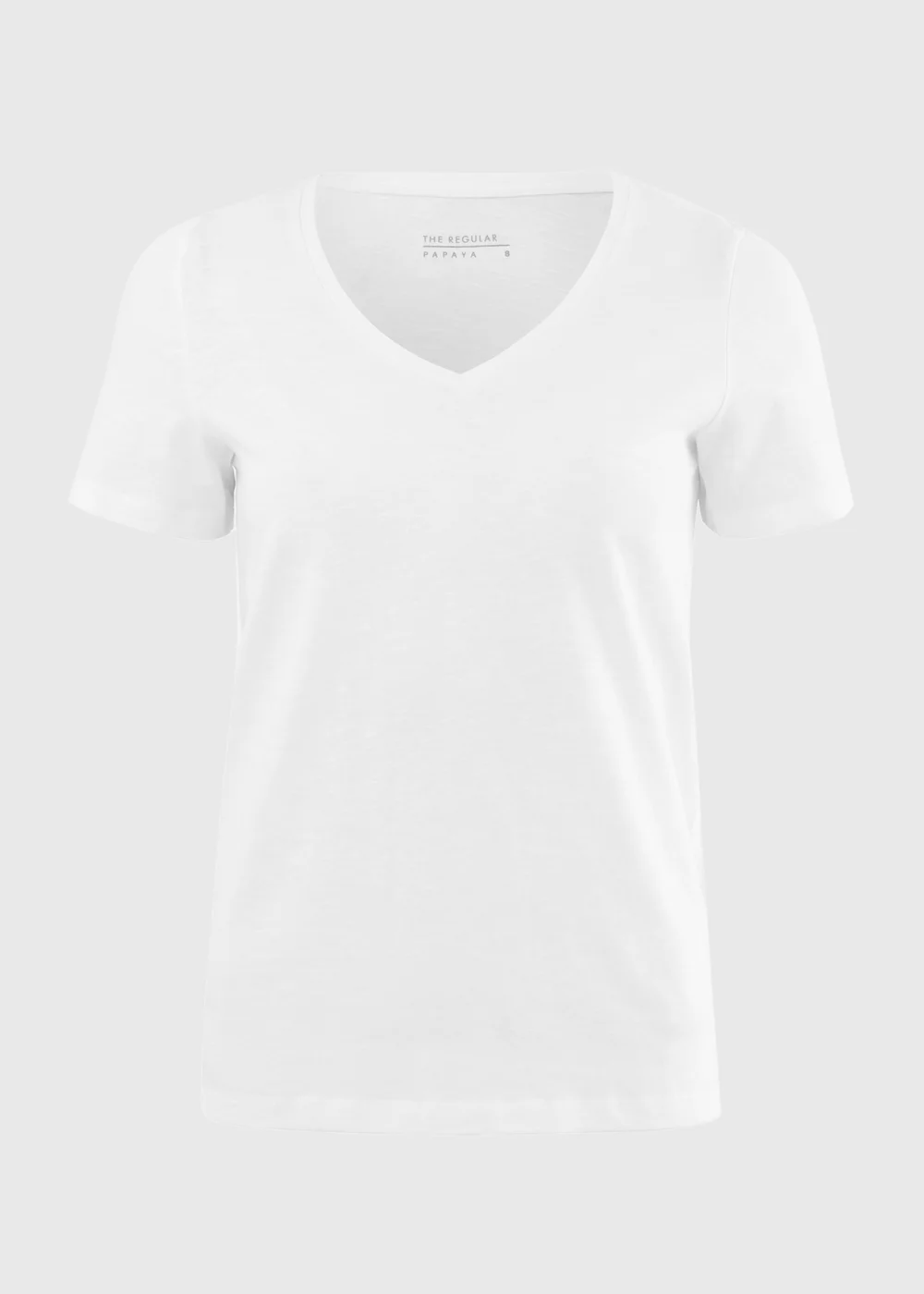 White V-Neck T-Shirt - Size 8 Image 1