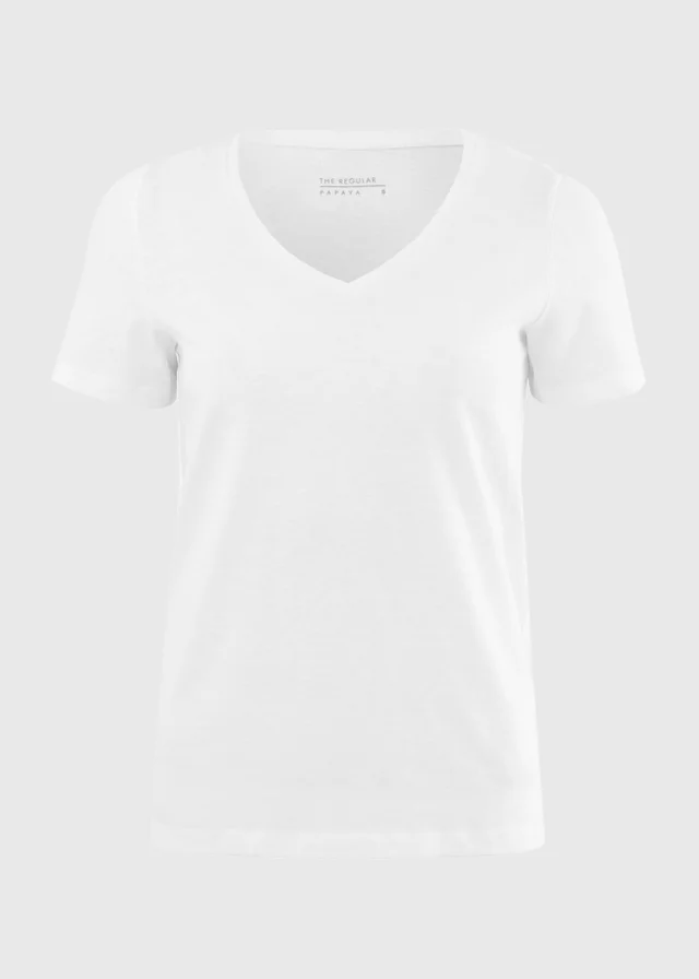 White V-Neck T-Shirt