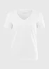 White V-Neck T-Shirt - Size 8 Image 1