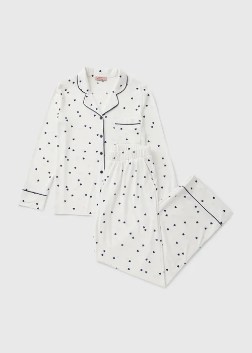 Cream Heart Button Pyjama Set - Extra small Image 3