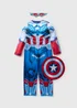Kids Blue Captain America Costume (3-10yrs) - Age 3 - 4 Years Image 1