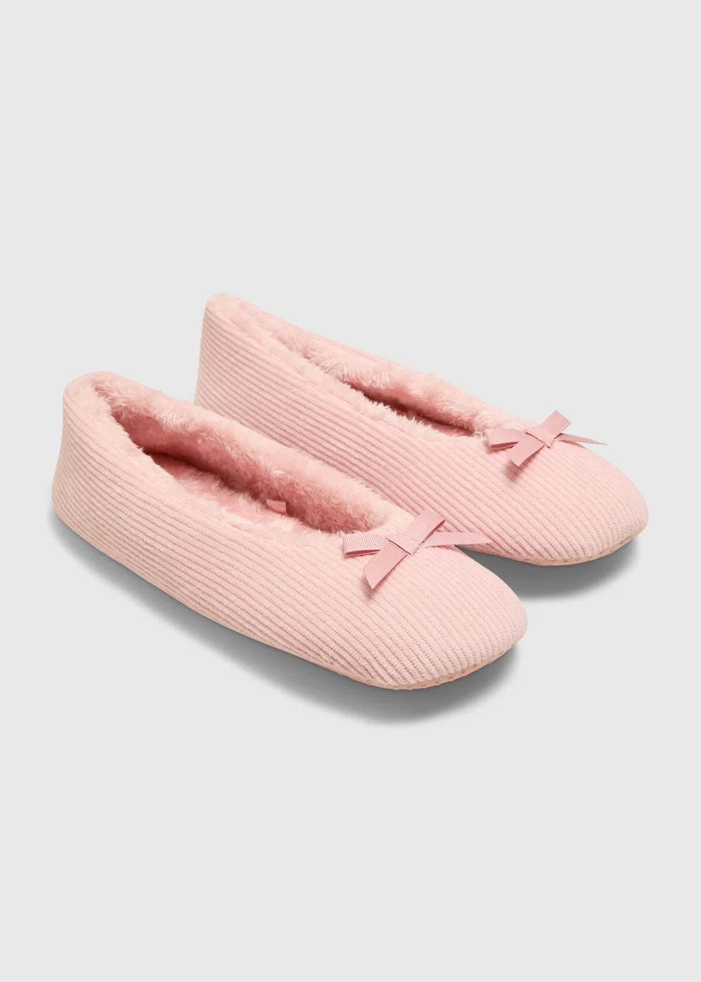 Pink Cord Ballet Slippers - Small Image 1