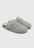 Grey Closed Toe Slippers - Medium Image 1