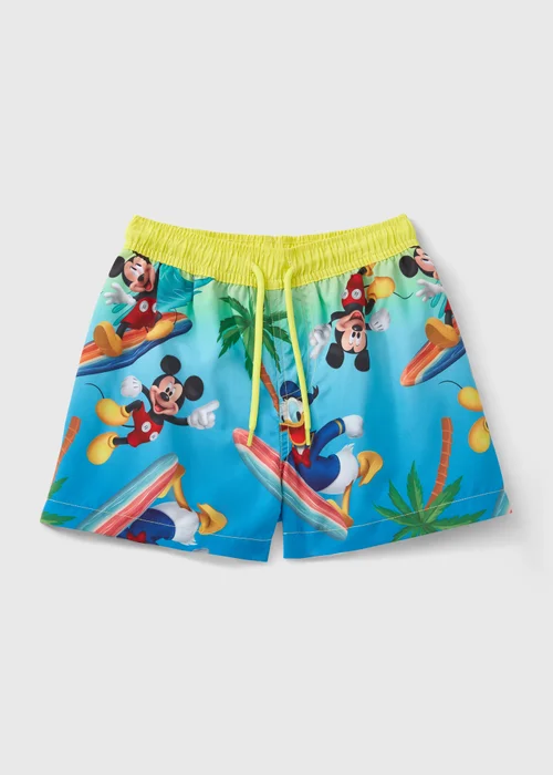 Disney Boys Blue Mickey & Friends Swim Shorts (12mths-7yrs) - Age 12 - 18 Months Image 1