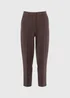 Et Vous Petite Chocolate Brown Tapered Trousers - Size 08 27 leg Image 4