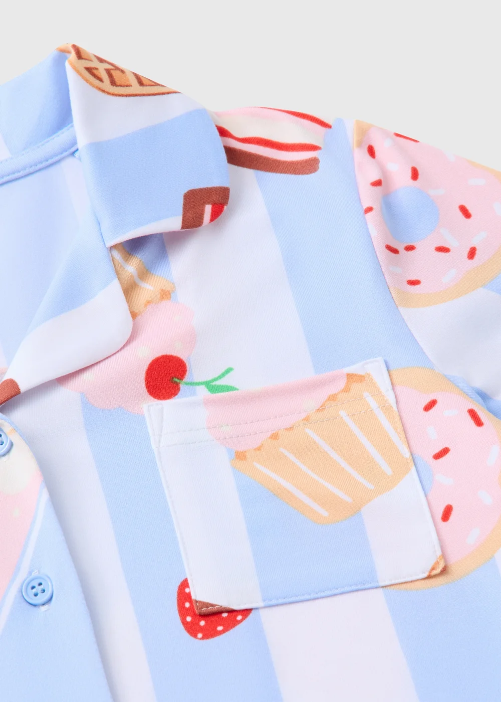 Girls Blue Sweet Treat Pyjama Set (7-13yrs) - Age 7 Years Image 2