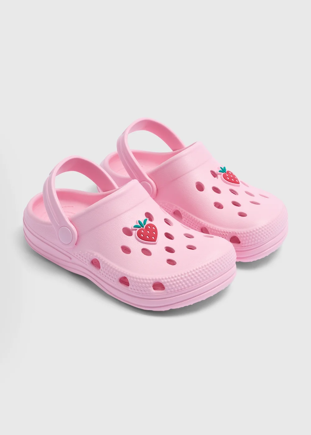 Girls Pink Strawberry Clogs (Younger 4/5-Older 5/6) - Size 4 -5 infants Image 1