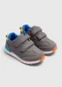 Boys Grey Retro Trainers (Younger 4-12) - Size 4 Infants Image 1