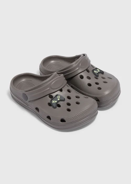 Boys Grey Gamer Clogs (Younger 4/5-Older 5/6) - Size 4 -5 infants Image 1