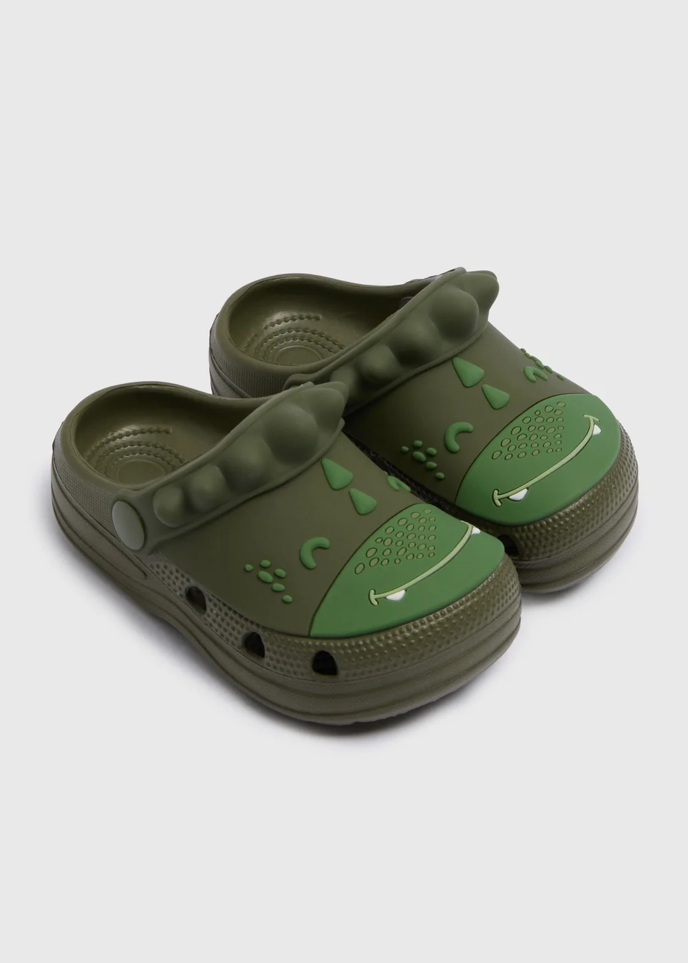 Boys Khaki Dino Clogs (Younger 4/5-Older 12/13) - Size 4 -5 infants Image 1