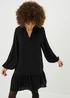 Black Popover Mini Dress - 8 Image 1