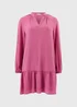 Pink Popover Mini Dress - 8 Image 4