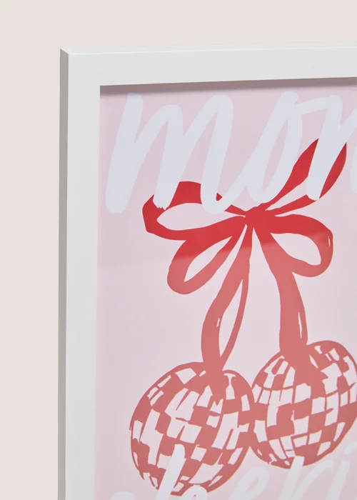 Pink Disco Cherry Wall Art Image 2
