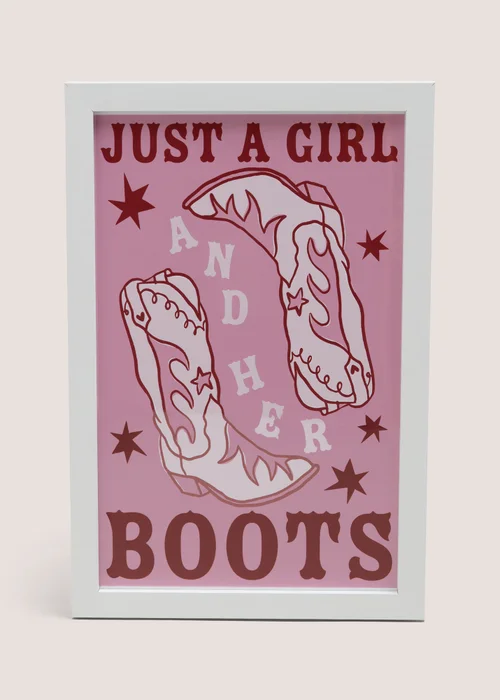 Girls & Her Boots Wall Art Image 1