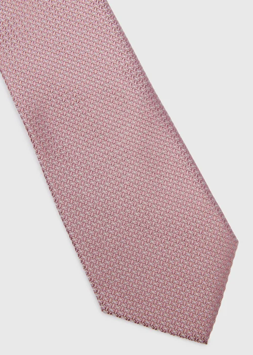 Taylor & Wright Pink Textured Tie - One Size Image 2