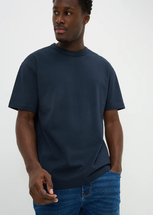 Navy Heavy Weight T-Shirt - Small Image 1