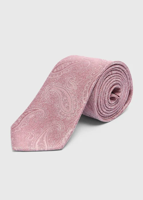 Taylor & Wright Pink Paisley Tie - One Size Image 1