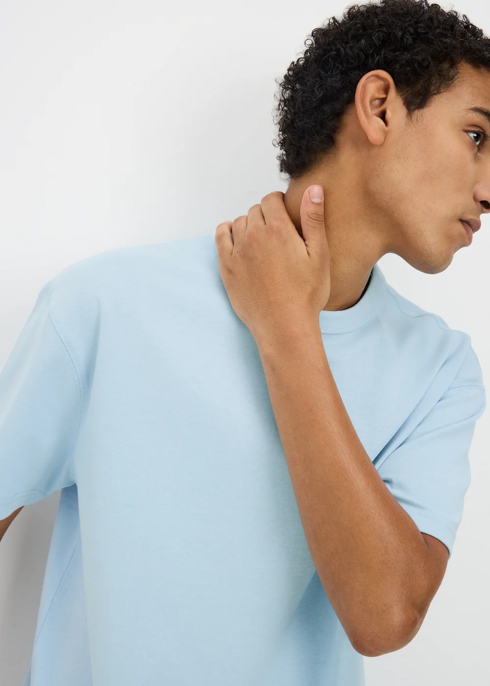 Light Blue Heavy Weight T-Shirt - Small Image 2