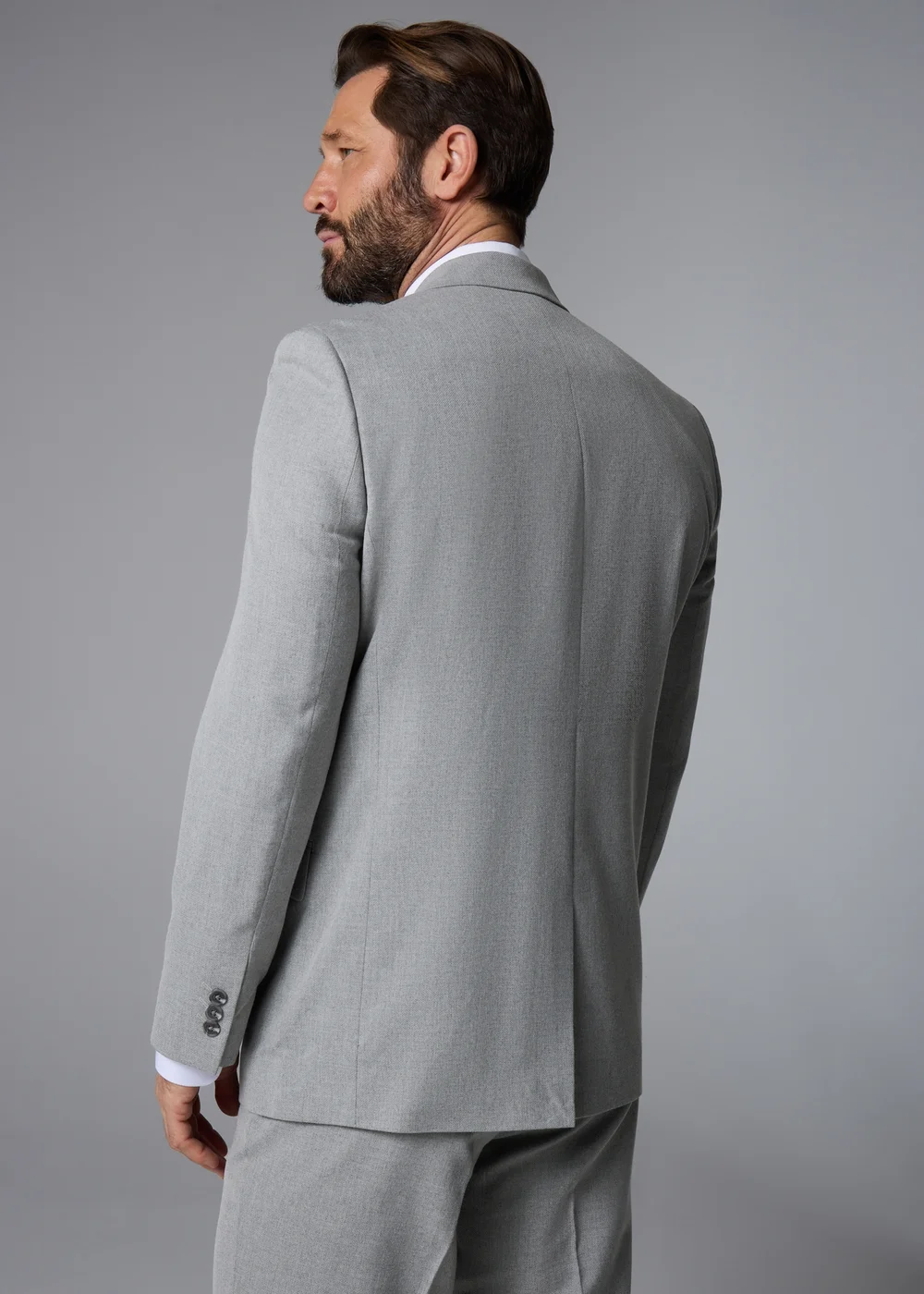 Taylor & Wright Ashford Grey Birdseye Regular Fit Suit Jacket - 34 Chest Short Image 3