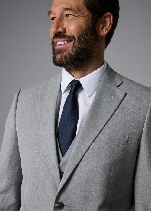 Taylor & Wright Ashford Grey Birdseye Regular Fit Suit Jacket - 38 Chest Short Image 2