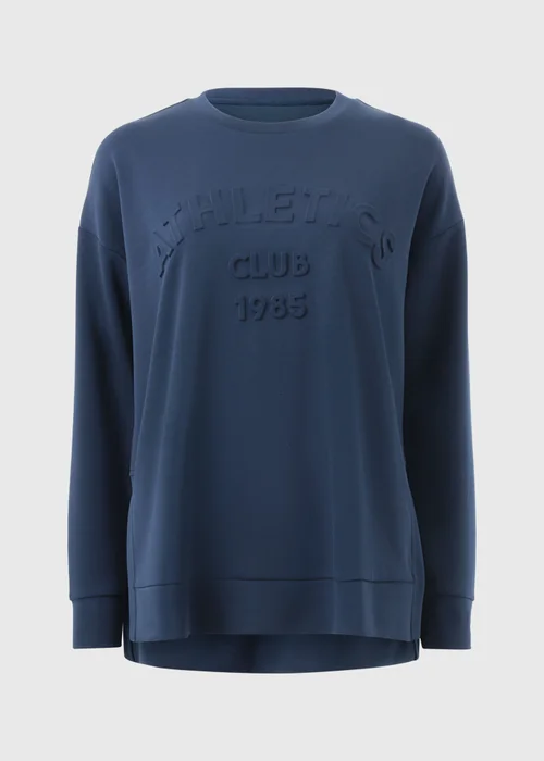 Navy Embossed Sweatshirt - L Image 3