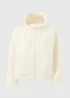 Souluxe Cream Funnel Neck Zip Up Hoodie - Small Image 1