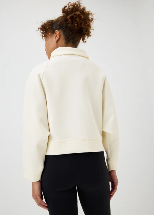 Souluxe Cream Funnel Neck Zip Up Hoodie - L Image 2