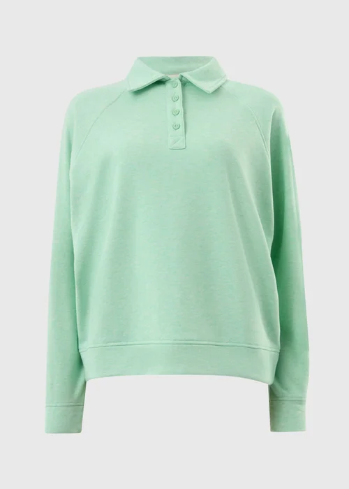 Green Henley Collar Co Ord Sweatshirt - Extra small Image 4