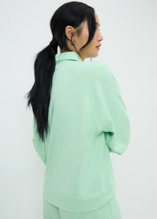 Green Henley Collar Co Ord Sweatshirt - Extra small Image 3