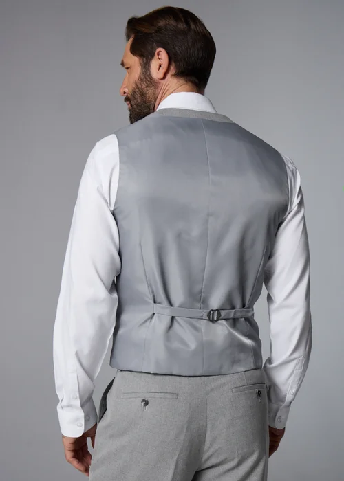 Taylor & Wright Ashford Grey Birdseye Suit Waistcoat - Extra small Image 4