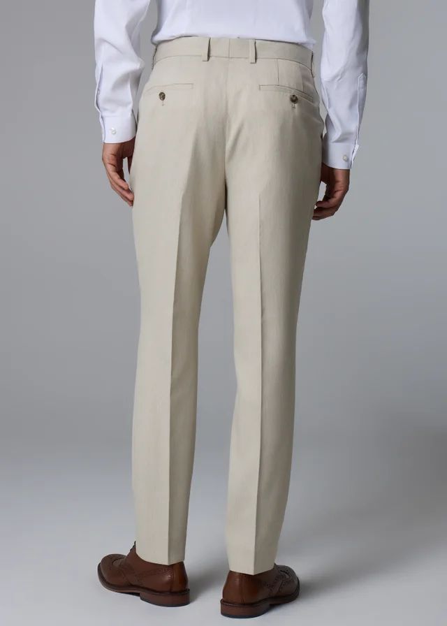 Taylor & Wright Fairmont Stone Texture Slim Fit Suit Trouser