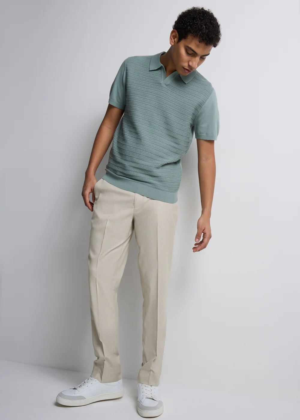 Taylor & Wright Fairmont Stone Texture Slim Fit Suit Trouser - 26 Waist 29 Leg Image 4