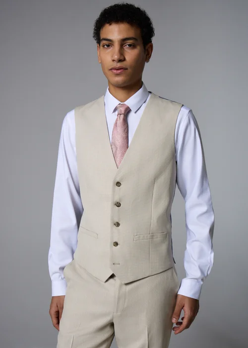 Taylor & Wright Fairmont Stone Texture Suit Waistcoat - Extra small Image 2