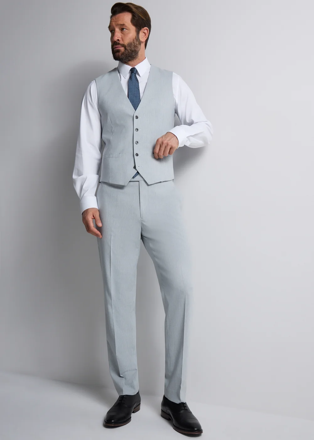 Taylor & Wright Dalton Grey Tailored Fit Suit Trousers - 26 Waist 29 Leg Image 3