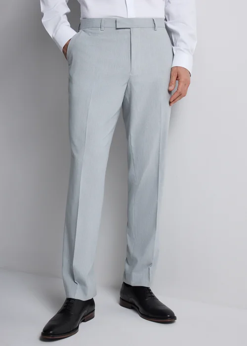 Taylor & Wright Dalton Grey Tailored Fit Suit Trousers - 26 Waist 29 Leg Image 1