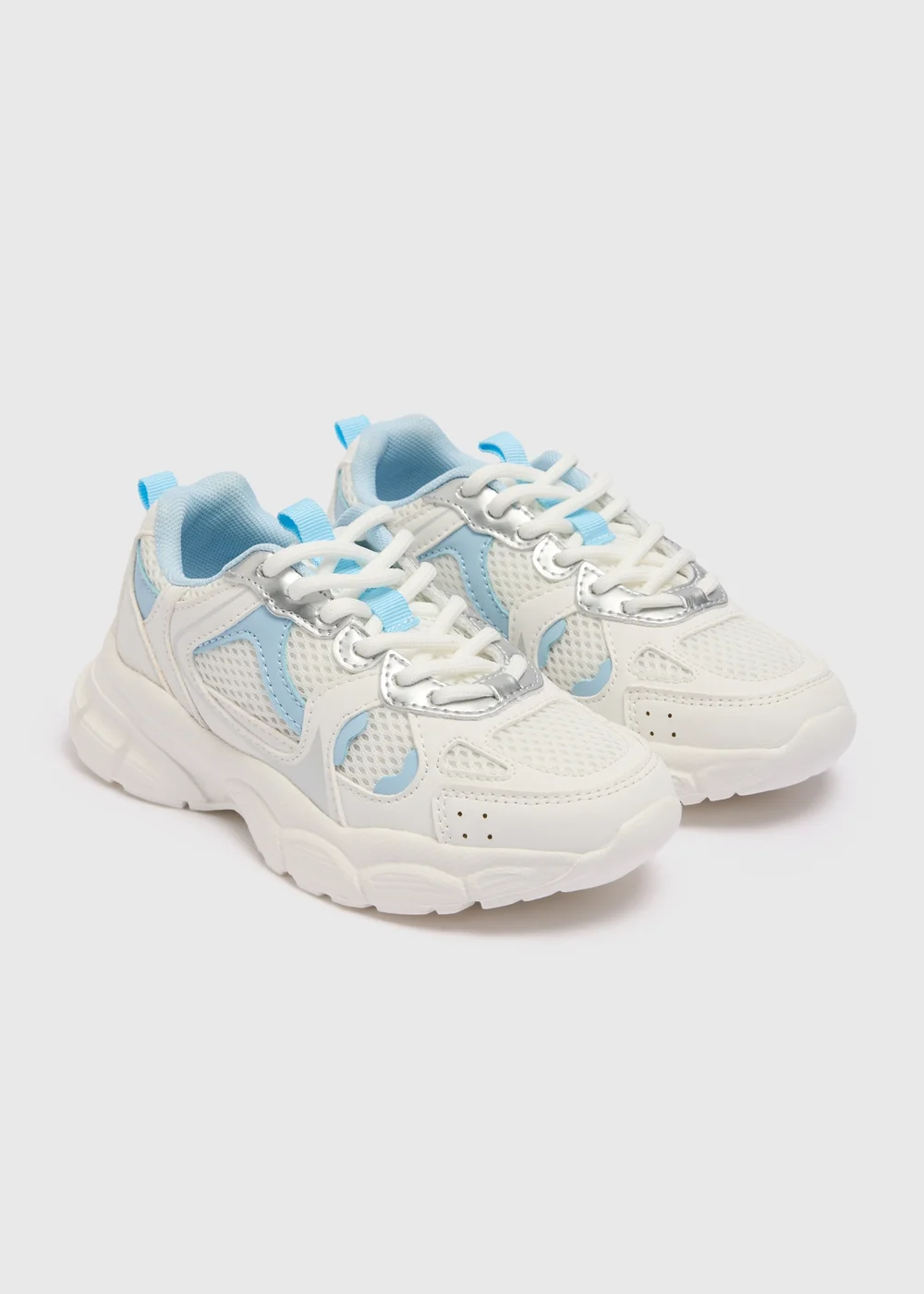 Girls Cream Chunky Trainers (Younger 10-Older 5) - Size 10 Infants Image 1