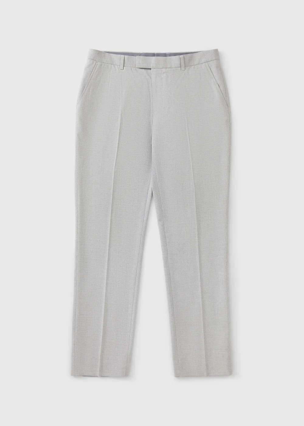 Taylor & Wright Ashbury Grey Puppytooth Slim Fit Suit Trousers - 34 Waist 31 Leg Image 4