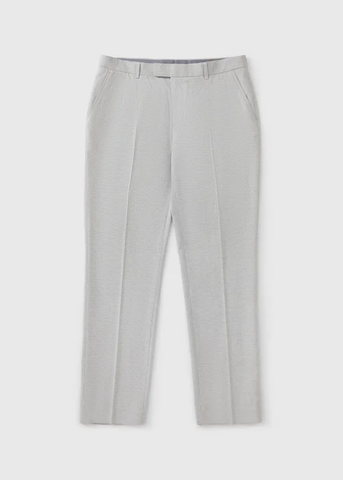 Taylor & Wright Ashbury Grey Puppytooth Slim Fit Suit Trousers - 34 Waist 31 Leg Image 4
