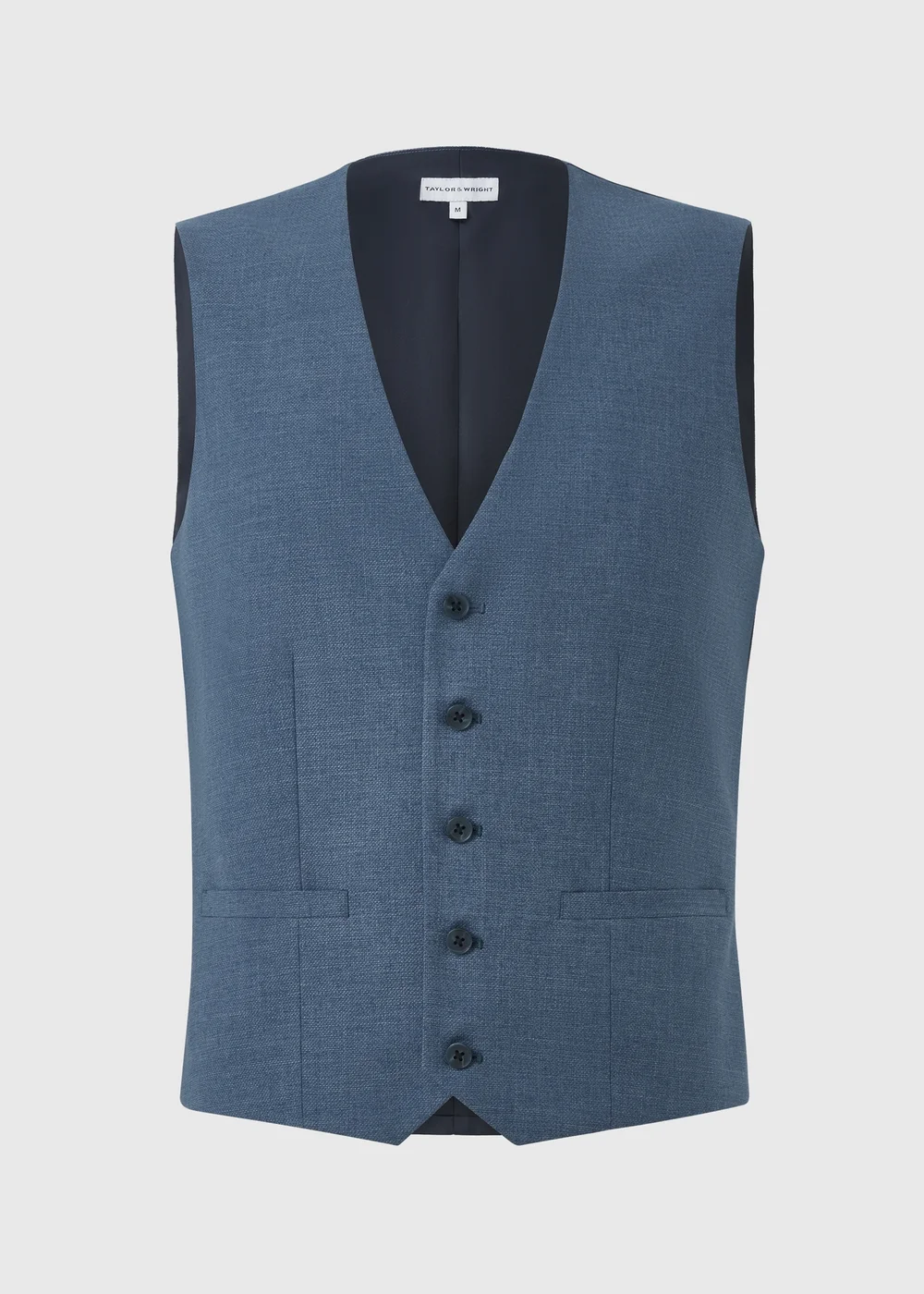 Taylor & Wright Hawthorne Blue Suit Waistcoat - Extra small Image 5