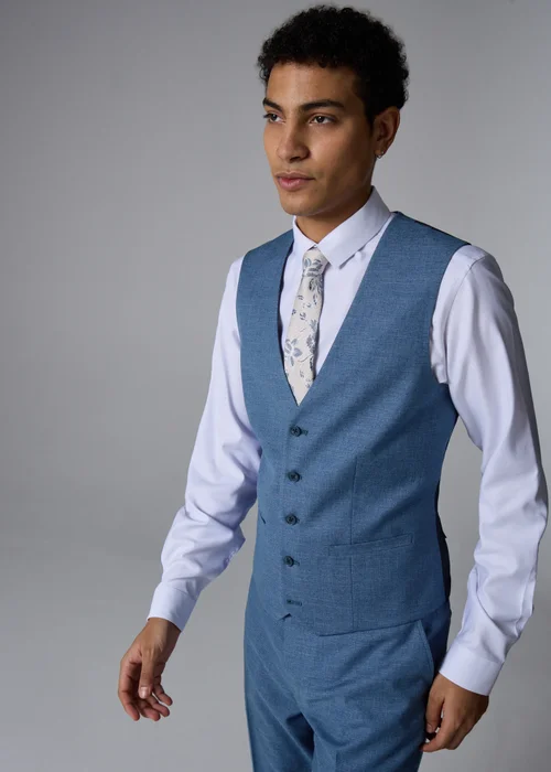 Taylor & Wright Hawthorne Blue Suit Waistcoat - Extra small Image 1
