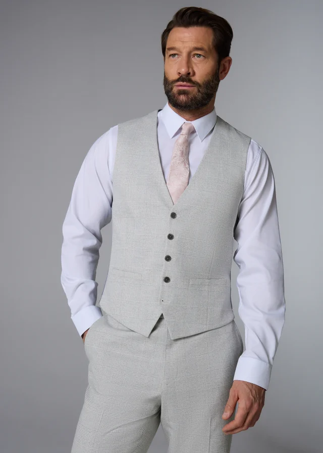 Taylor & Wright Elwood Grey Check Waistcoat
