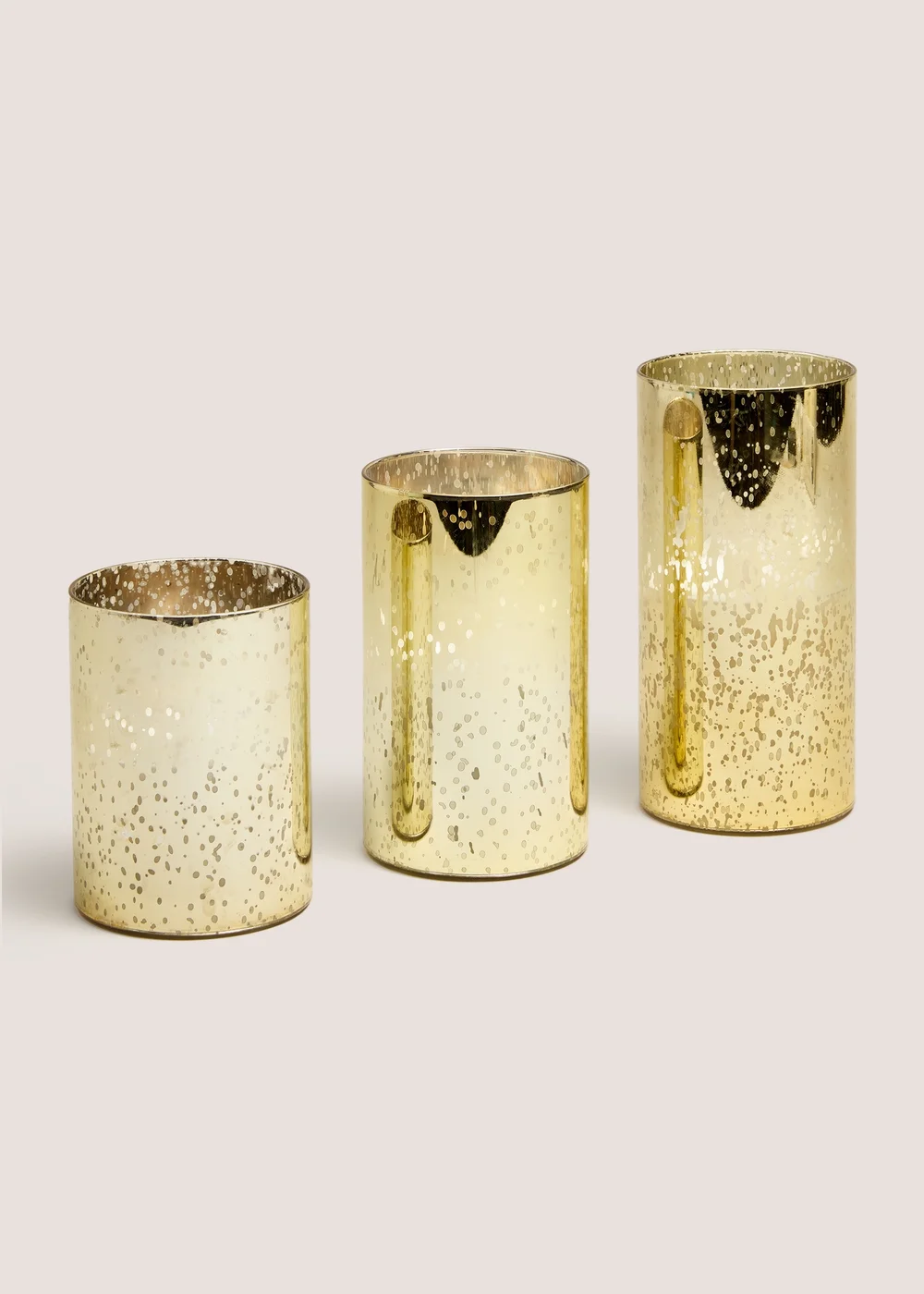 3 Pack Gold LED Candles Image 1