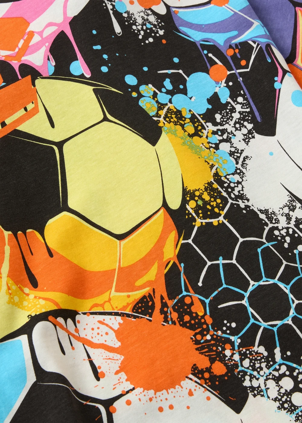 3 Pack Boys Multicolour Football Pyjama Set (7-13yrs) - Age 7 Years Image 2