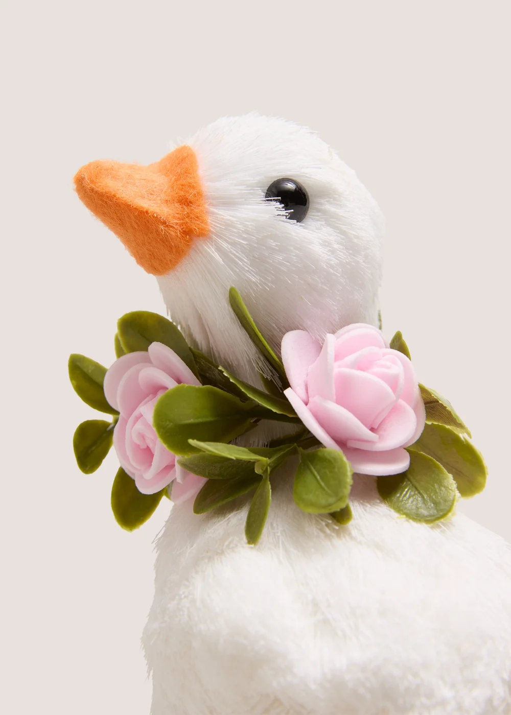 White Flowered Goose Decoration Image 2