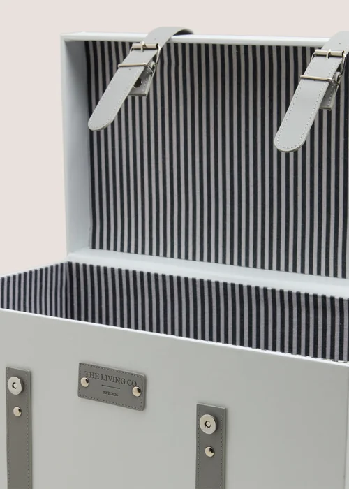 White Living Co Leather Trunk Image 2