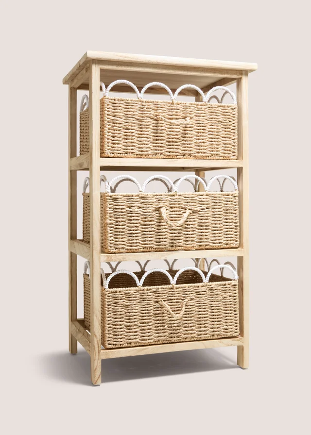 Wood Scallop Drawers